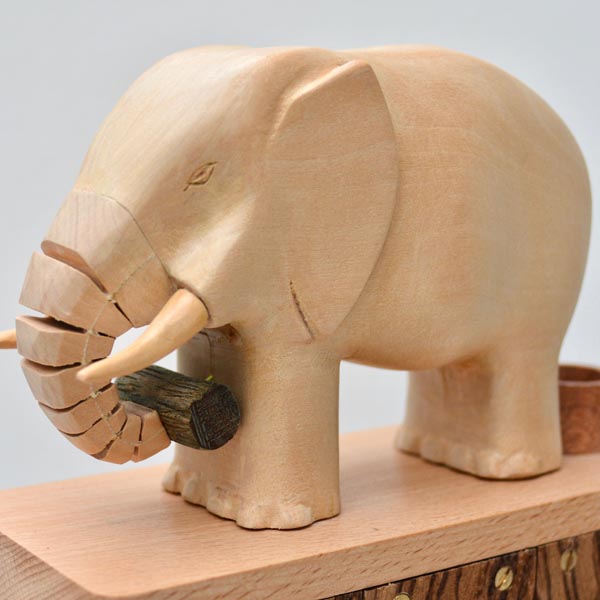 wooden automaton elephant
