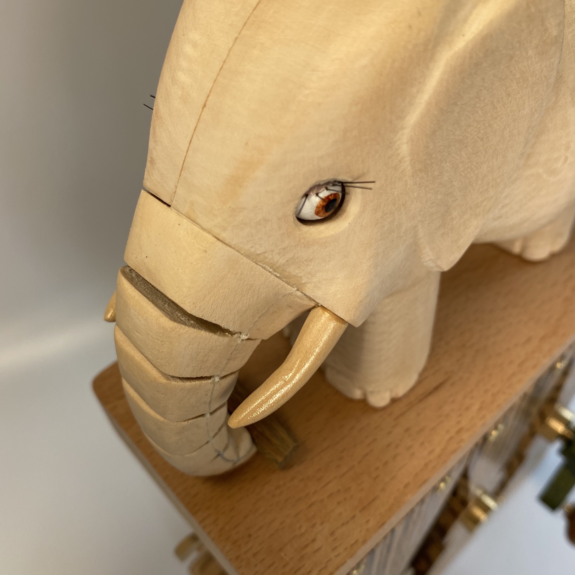 wooden automaton elephant